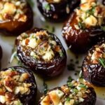 Feta-Parmesan Roasted Stuffed Dates with Honey-Walnut Herb CrunchTopping: