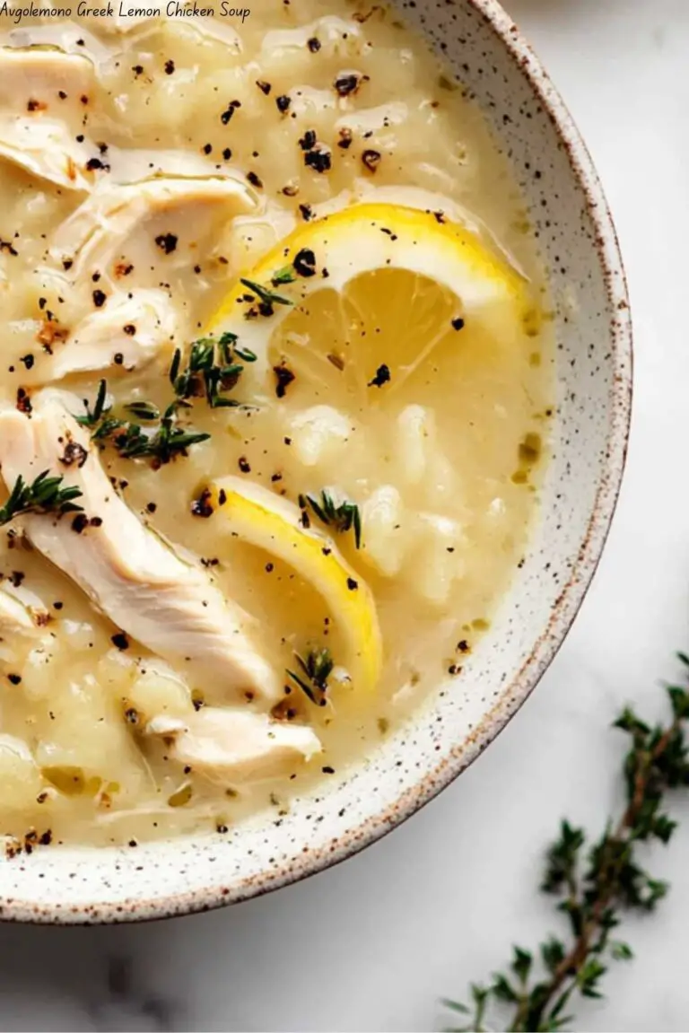 Avgolemono Greek Lemon Chicken Soup