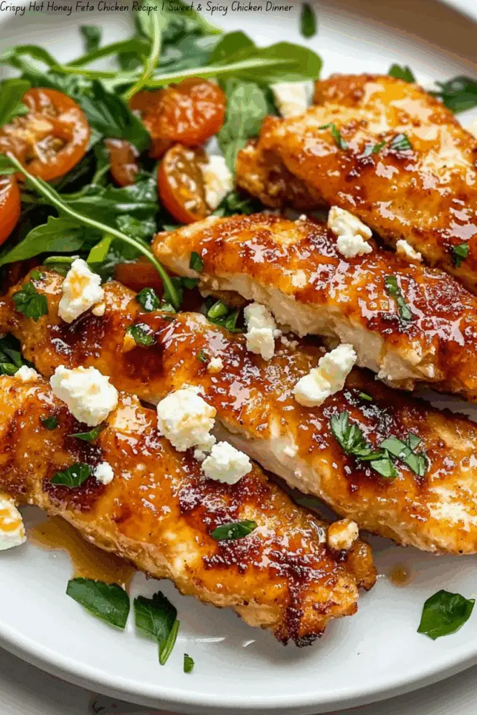 Crispy Hot Honey Feta Chicken Recipe | Sweet & Spicy Chicken Dinner