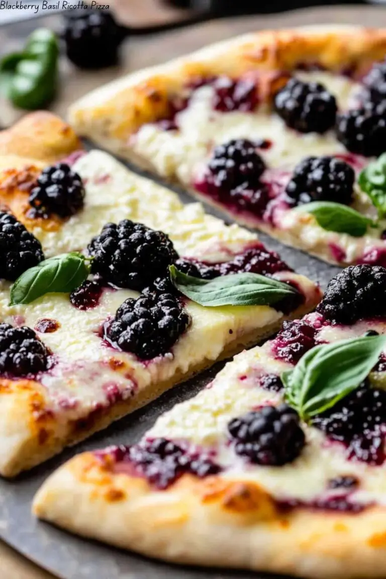 Blackberry Basil Ricotta Pizza