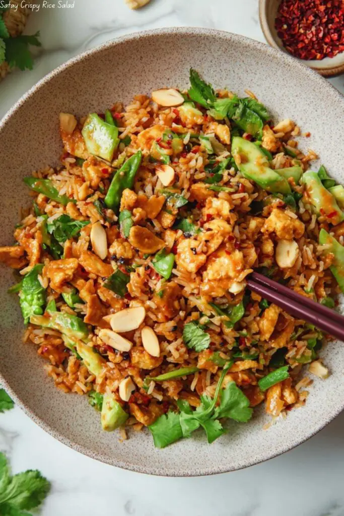 Satay Crispy Rice Salad