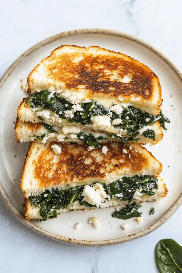 Spinach and Feta Grilled Cheese