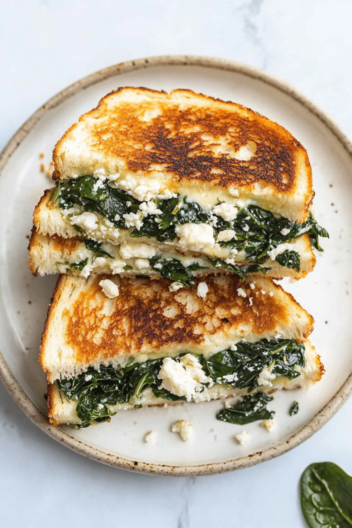 Spinach and Feta Grilled Cheese