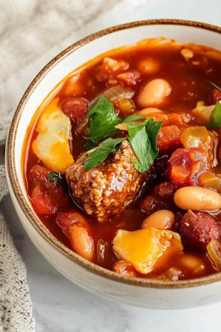 Easy Crockpot Country Sausage And Bean Soup