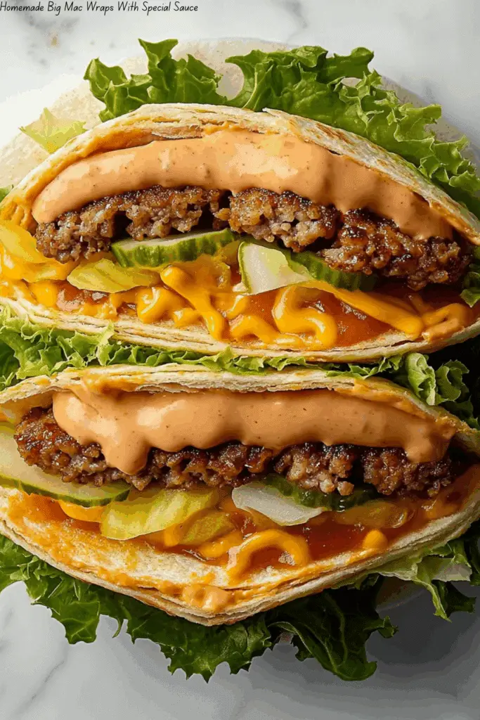 Homemade Big Mac Wraps With Special Sauce