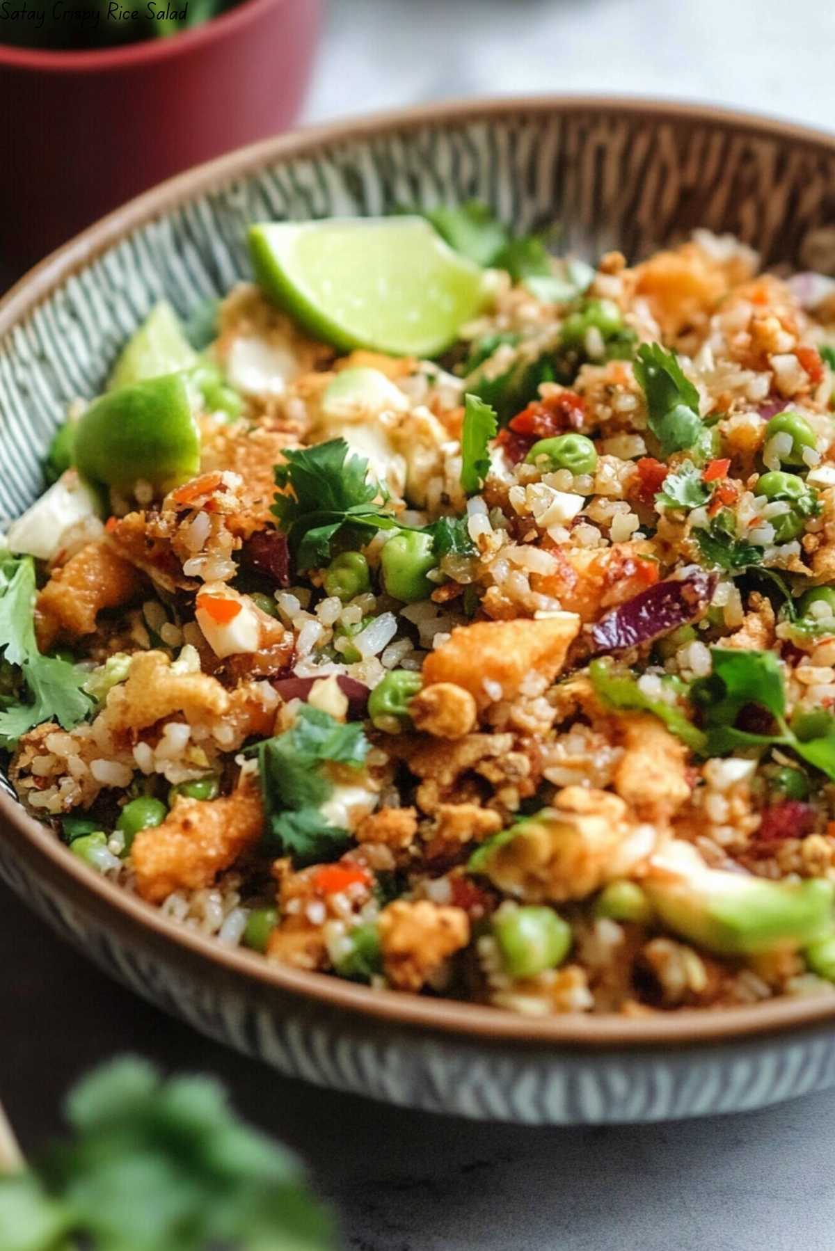 Satay Crispy Rice Salad