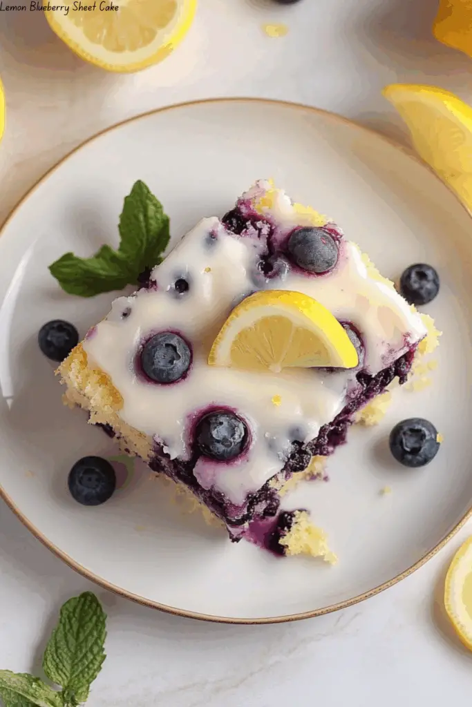Lemon Blueberry Sheet Cake