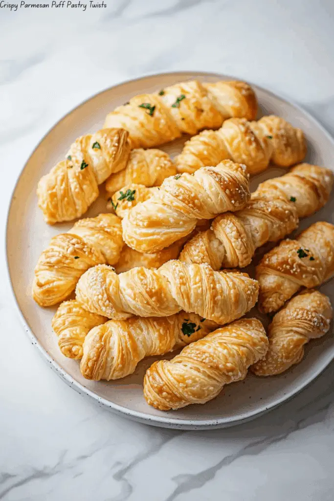 Crispy Parmesan Puff Pastry Twists