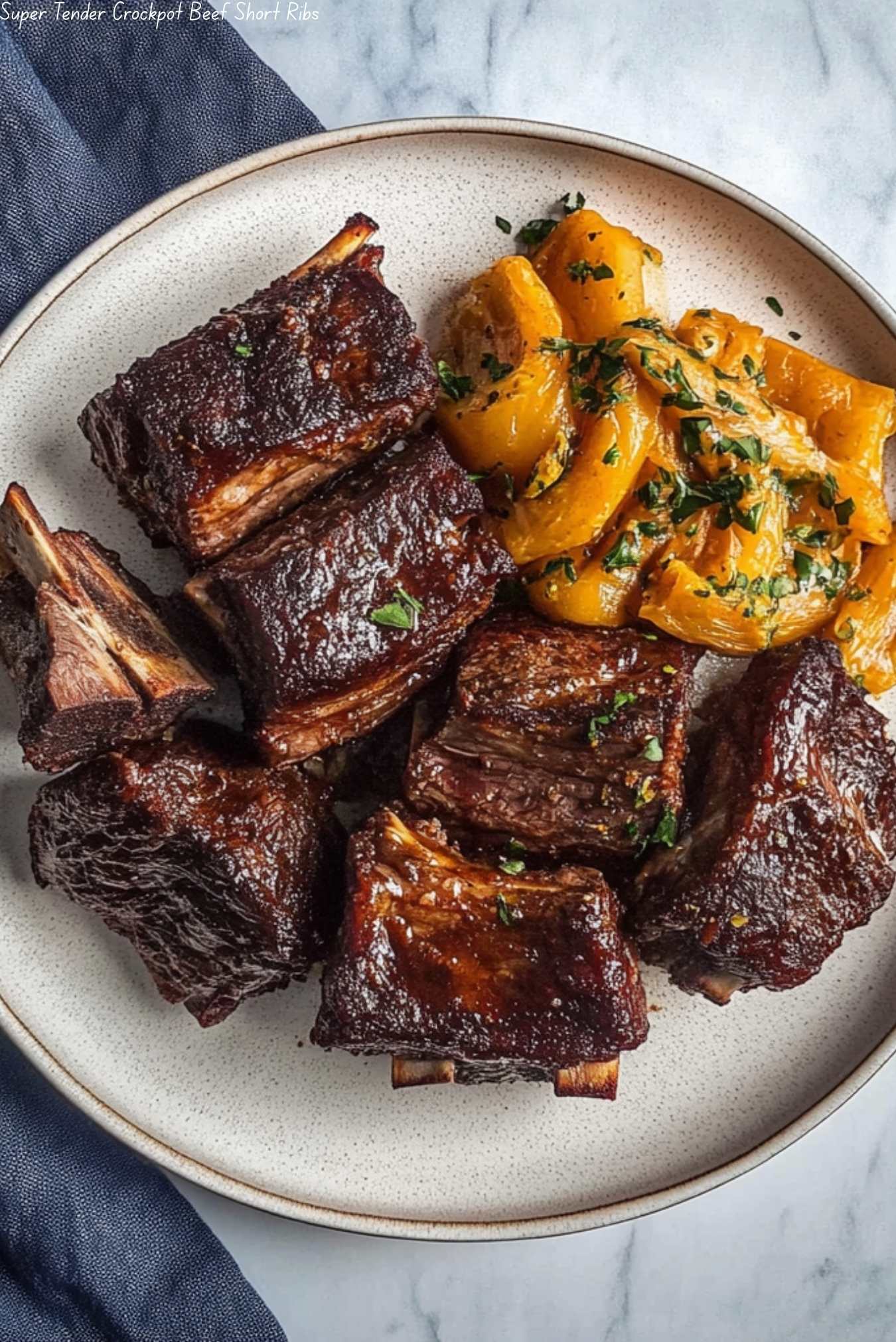 Super Tender Crockpot Beef Short Ribs