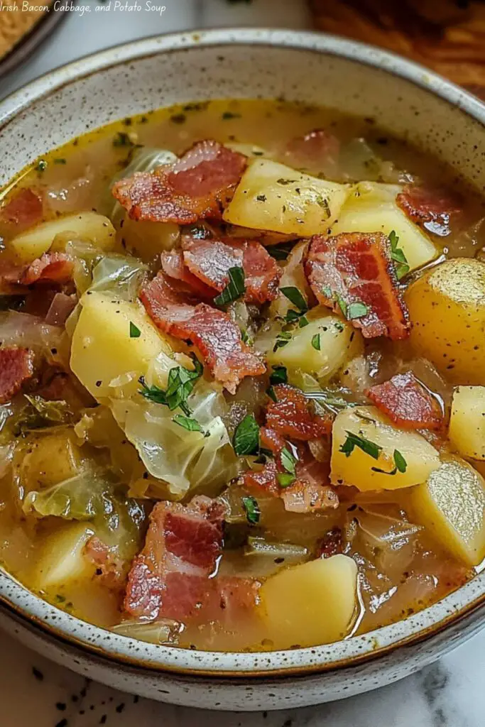 Irish Bacon, Cabbage, and Potato Soup