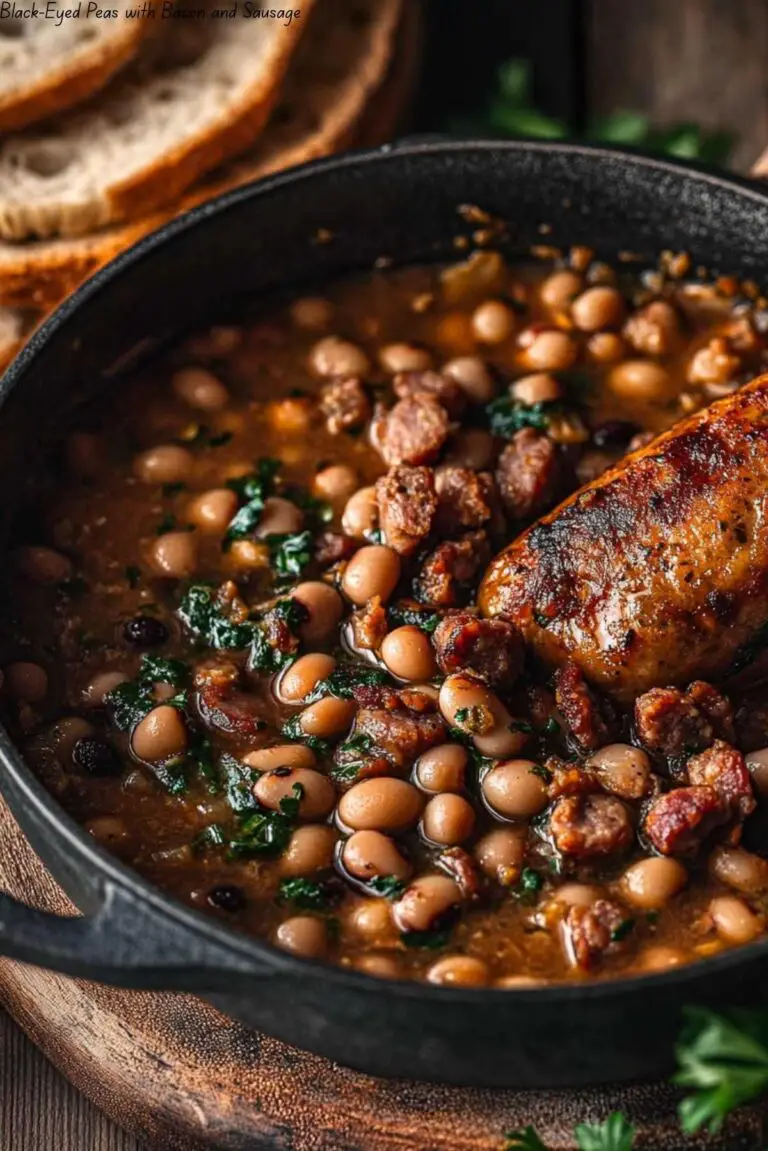 Black-Eyed Peas with Bacon and Sausage