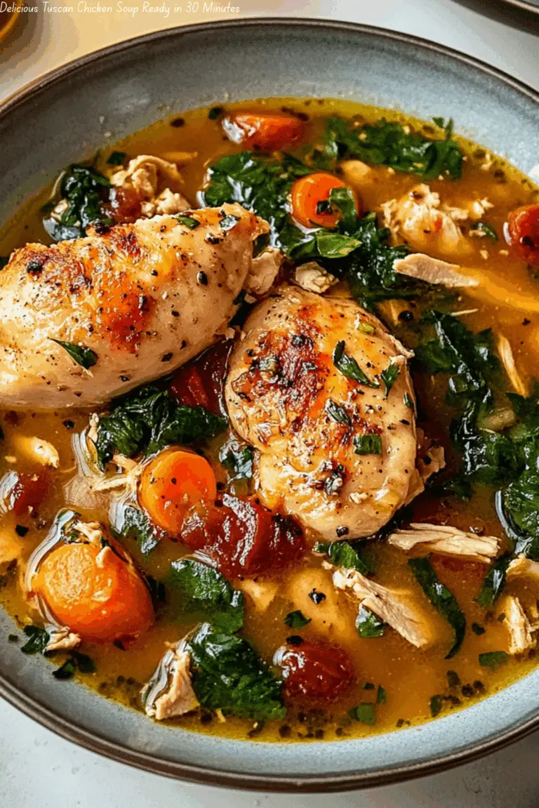Delicious Tuscan Chicken Soup Ready in 30 Minutes