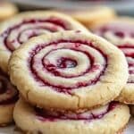 Raspberry Swirl Shortbread Cookies