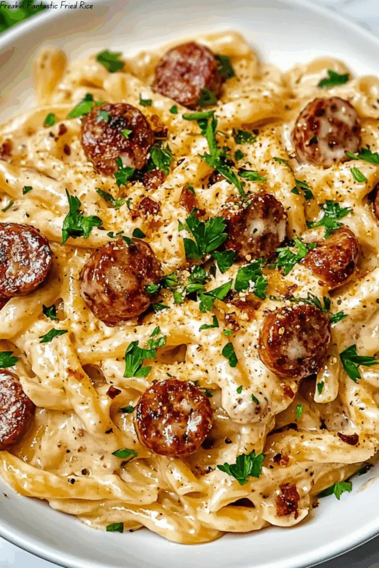 Cajun Smoked Sausage Alfredo Pasta Recipe
