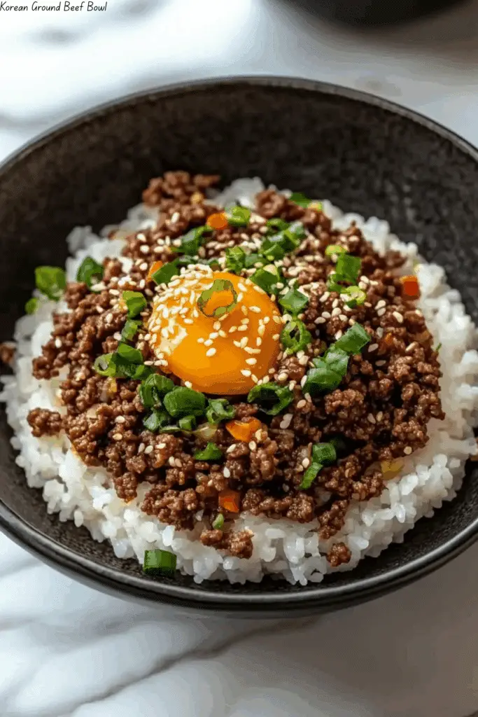 Korean Ground Beef Bowl