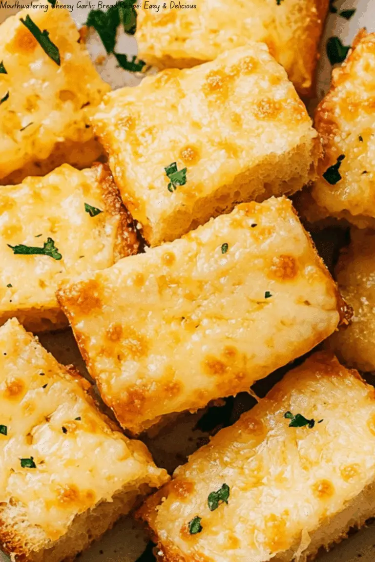 Mouthwatering Cheesy Garlic Bread Recipe: Easy & Delicious