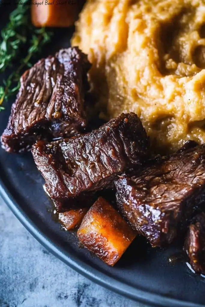 Super Tender Crockpot Beef Short Ribs