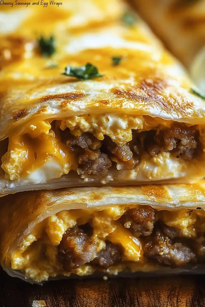 Cheesy Sausage and Egg Wraps