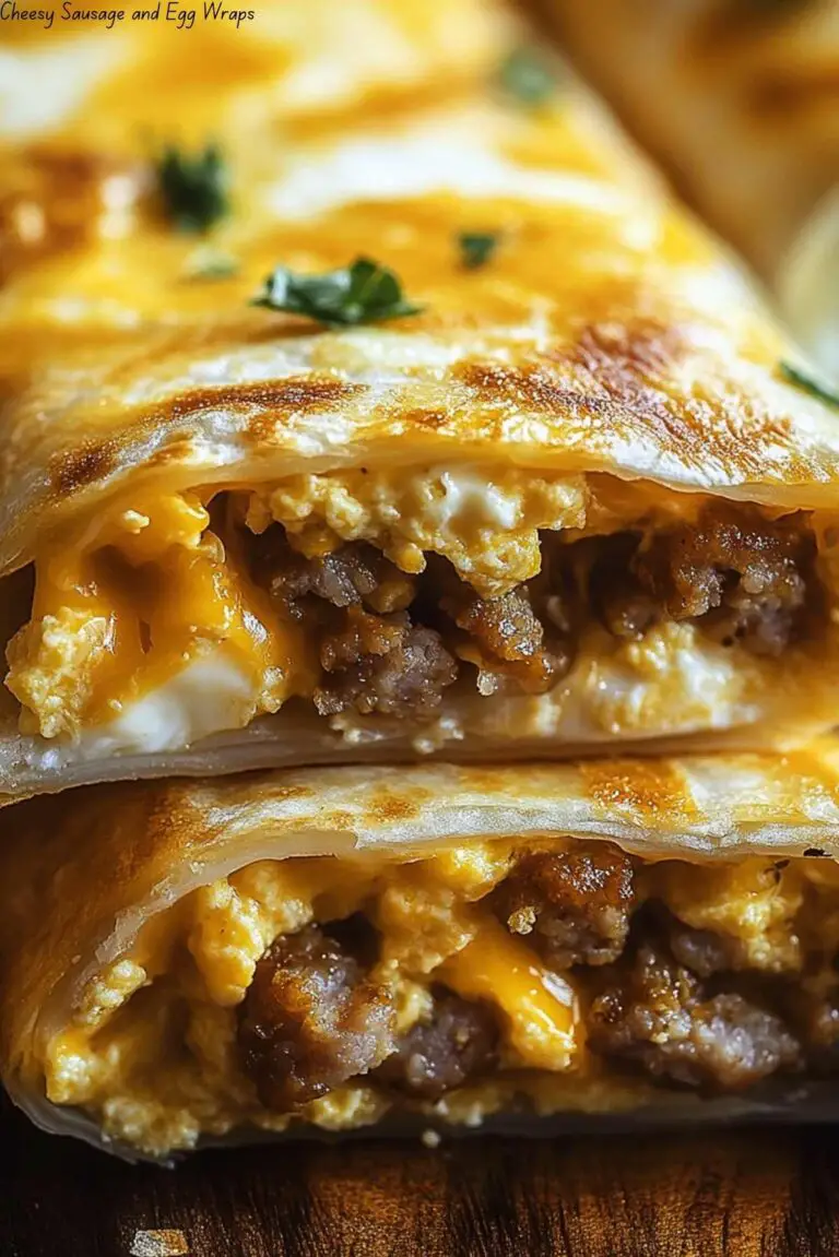 Cheesy Sausage and Egg Wraps
