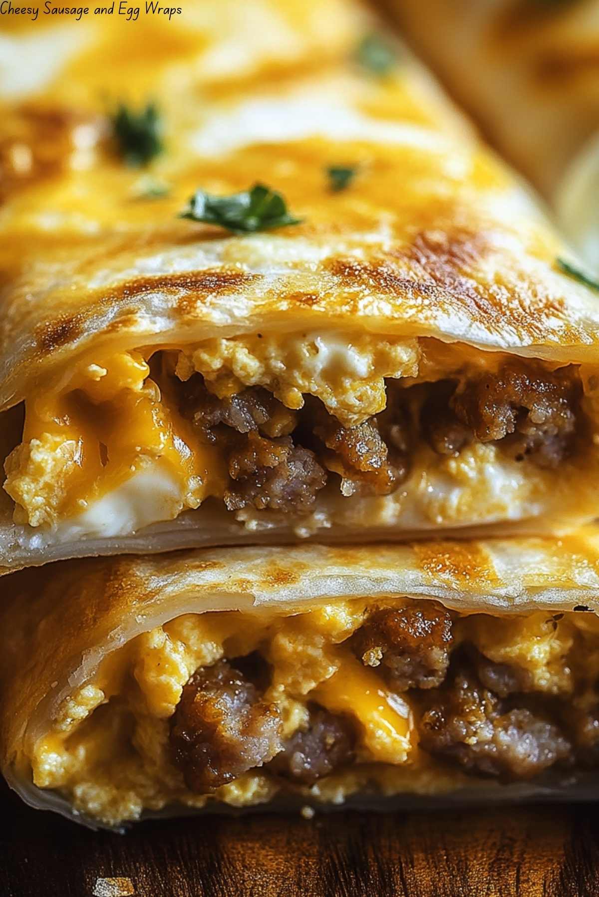 Cheesy Sausage and Egg Wraps