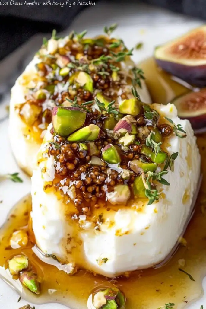 Goat Cheese Appetizer with Honey, Fig & Pistachios