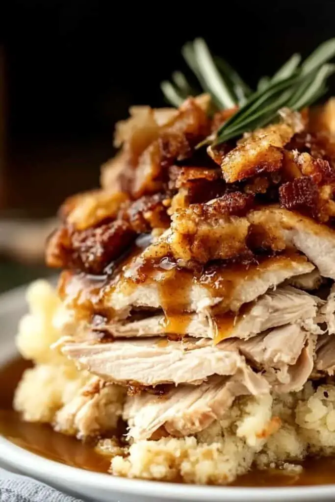 Leftover Turkey Dinner Stack