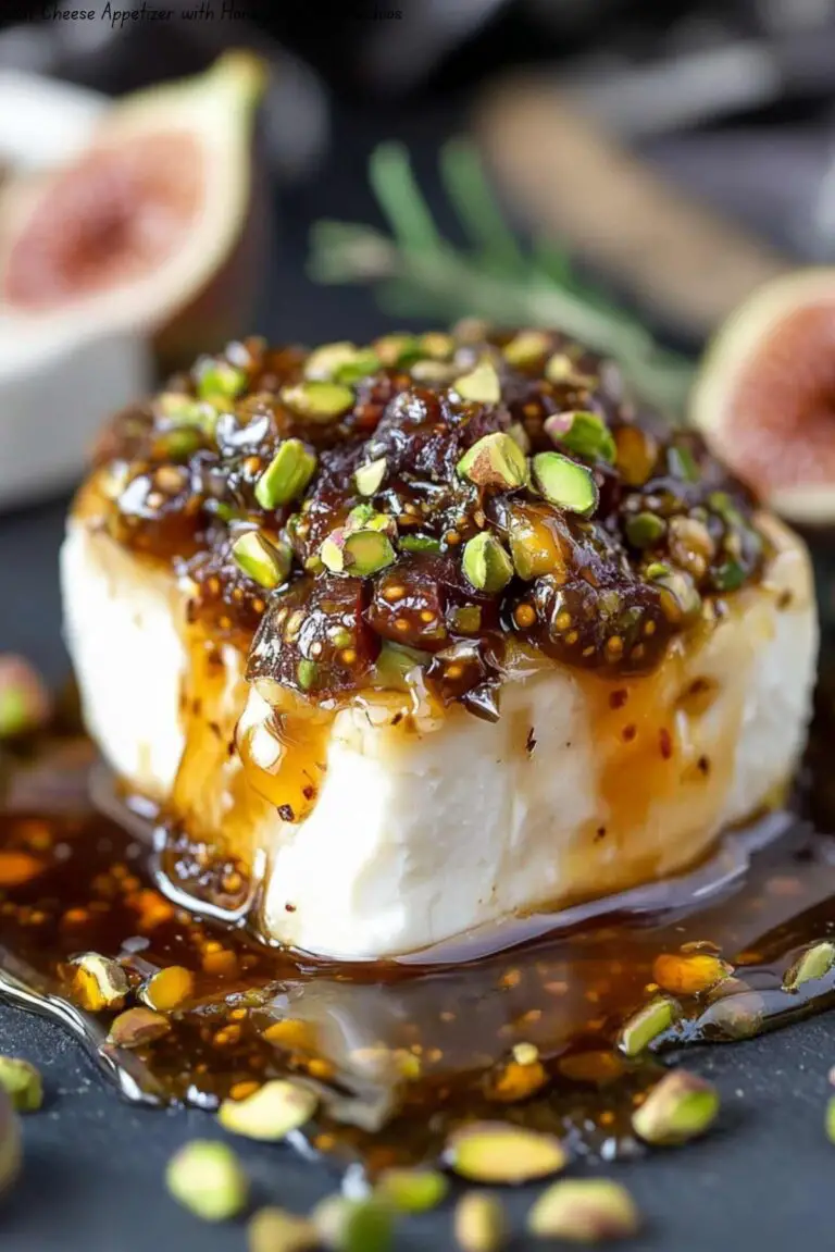 Goat Cheese Appetizer with Honey, Fig & Pistachios