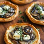 Mushroom Shallot and Herbed Goat Cheese Tarts