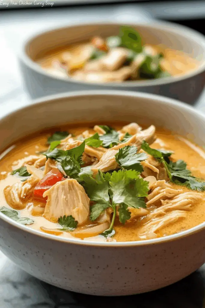 Easy Thai Chicken Curry Soup