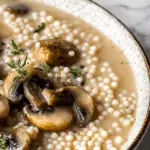 Creamy Mushroom & Pearl Couscous Soup