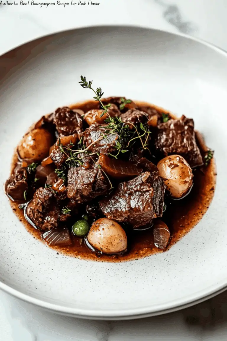 Authentic Beef Bourguignon Recipe for Rich Flavor
