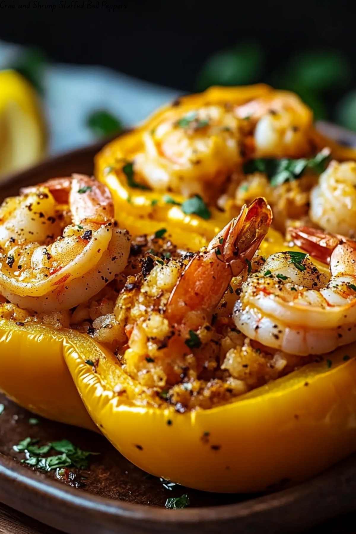 Crab and Shrimp Stuffed Bell Peppers