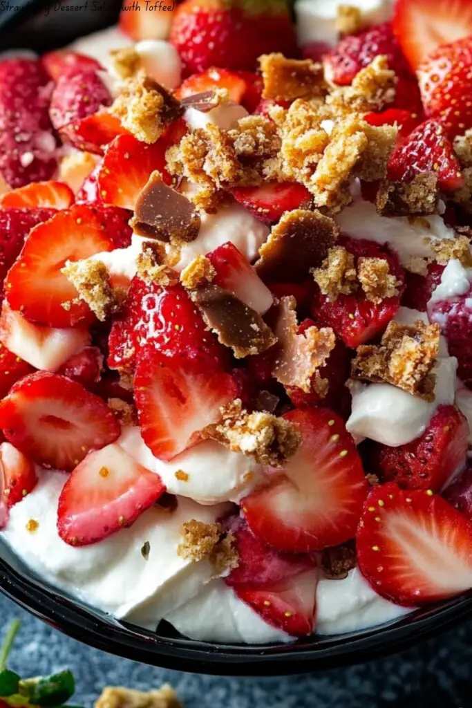 Strawberry Dessert Salad (with Toffee)