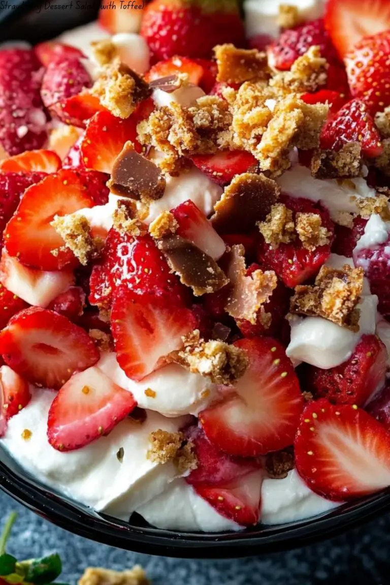 Strawberry Dessert Salad (with Toffee)