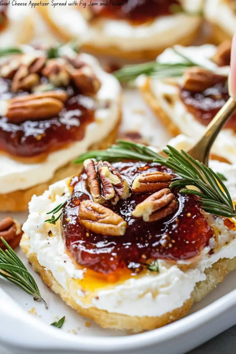 Goat Cheese Appetizer Spread with Fig Jam and Pecans