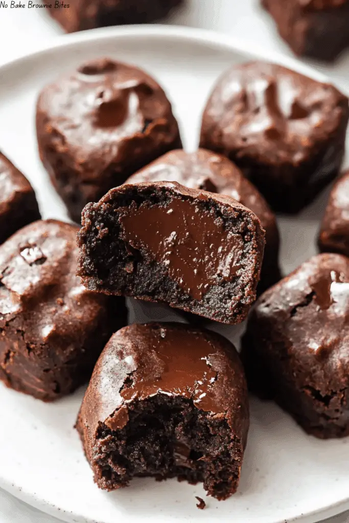No Bake Brownie Bites