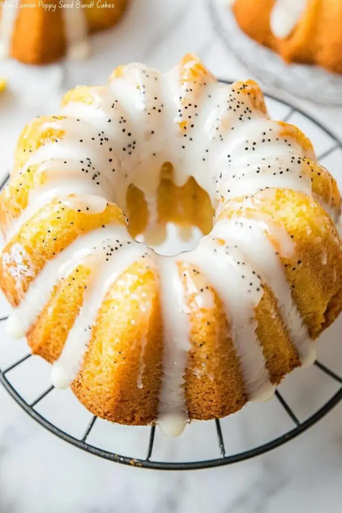 Mini Lemon Poppy Seed Bundt Cakes