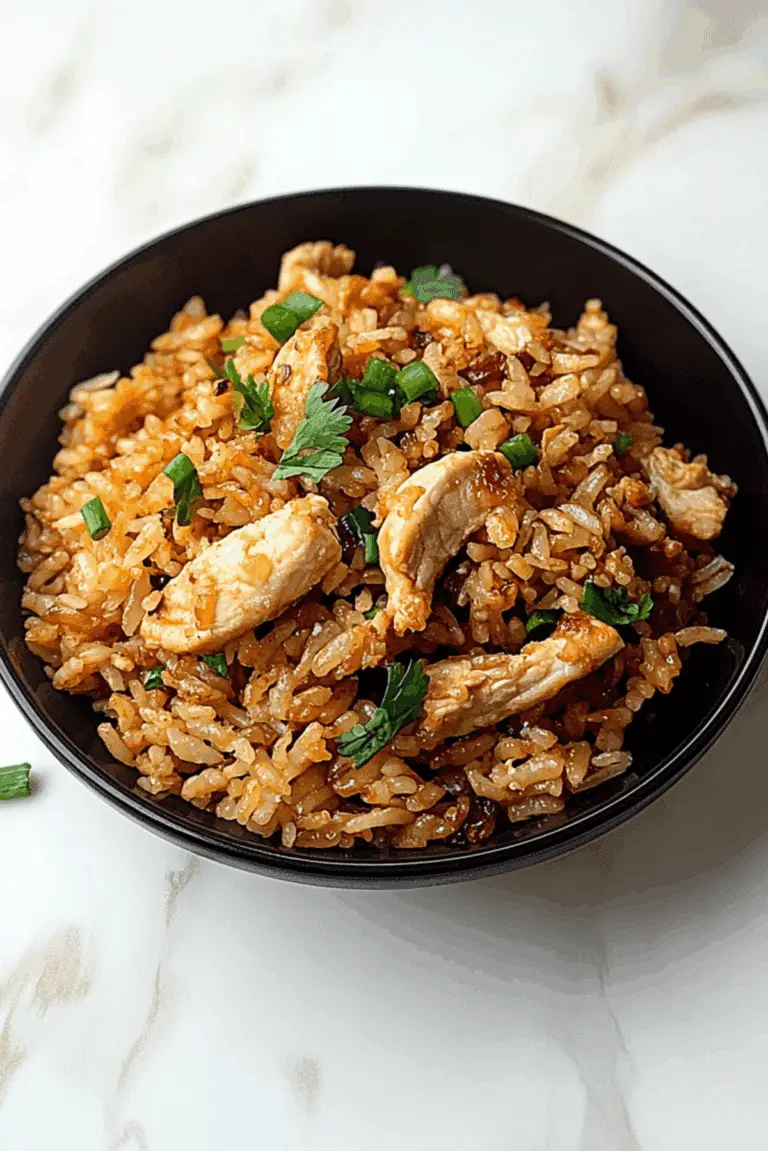 High Protein Crispy Garlic Chicken Fried Rice