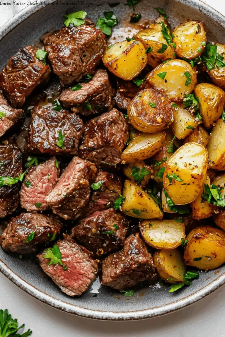Garlic Butter Steak Bites and Potatoes | Recipe