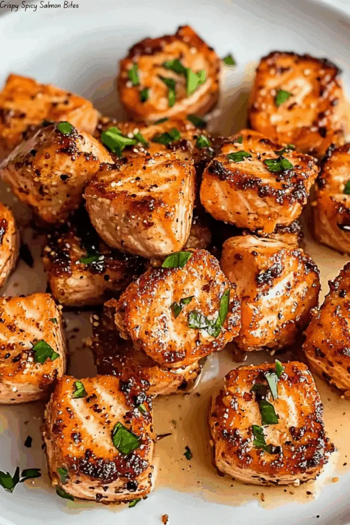Crispy Spicy Salmon Bites
