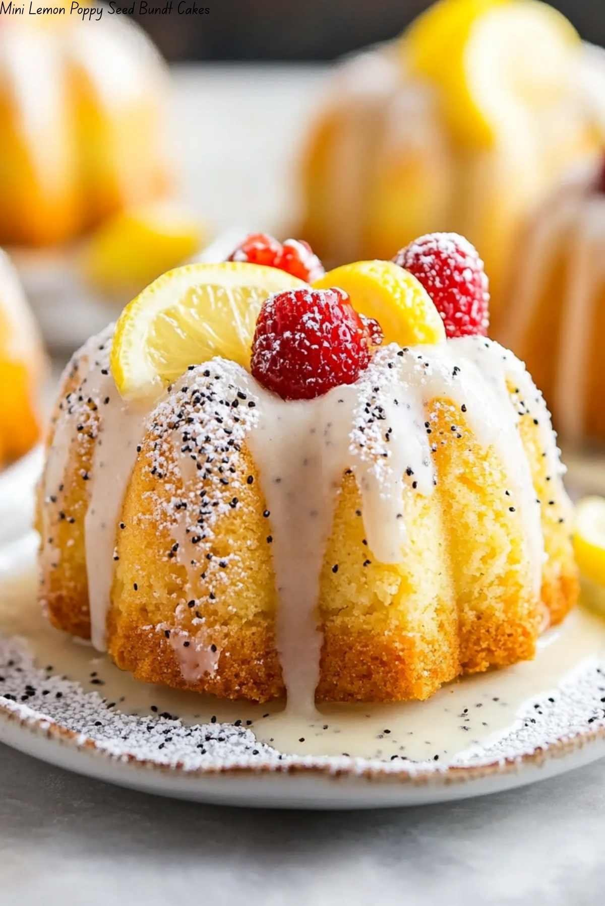Mini Lemon Poppy Seed Bundt Cakes