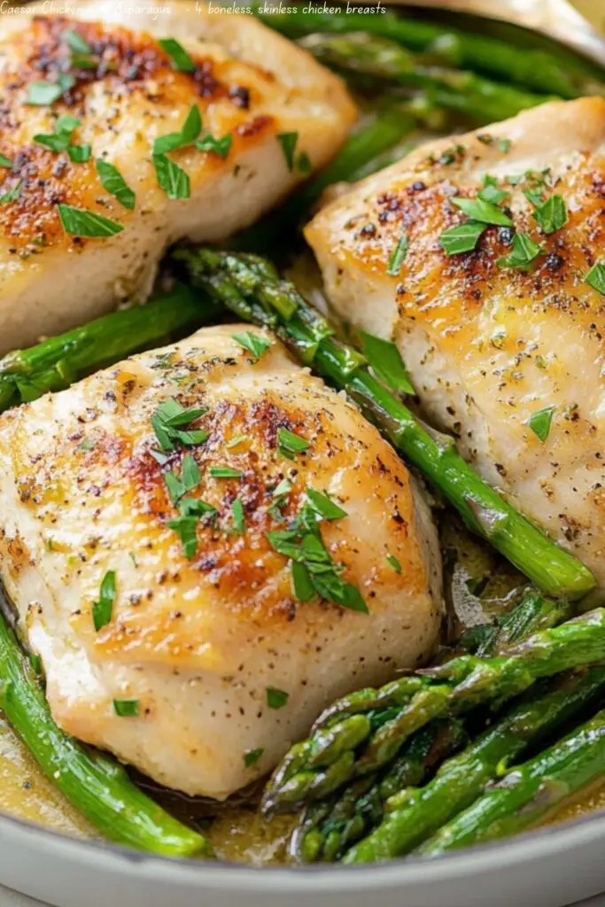 Caesar Chicken with Asparagus