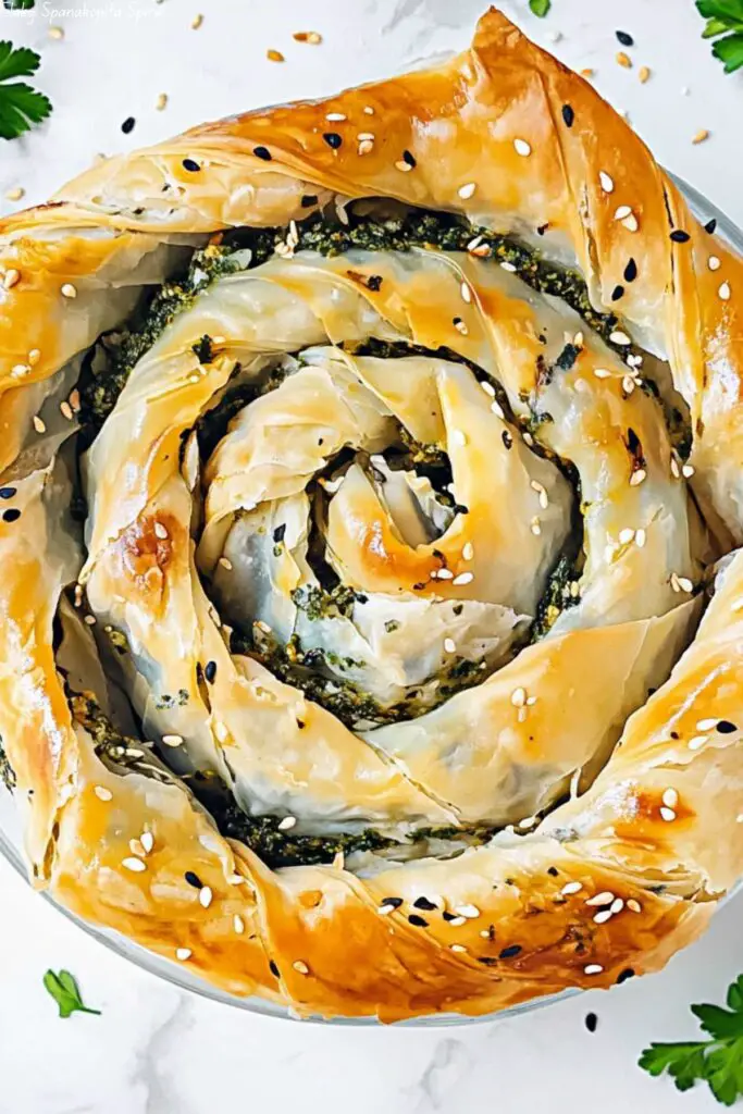Flaky Spanakopita Spiral