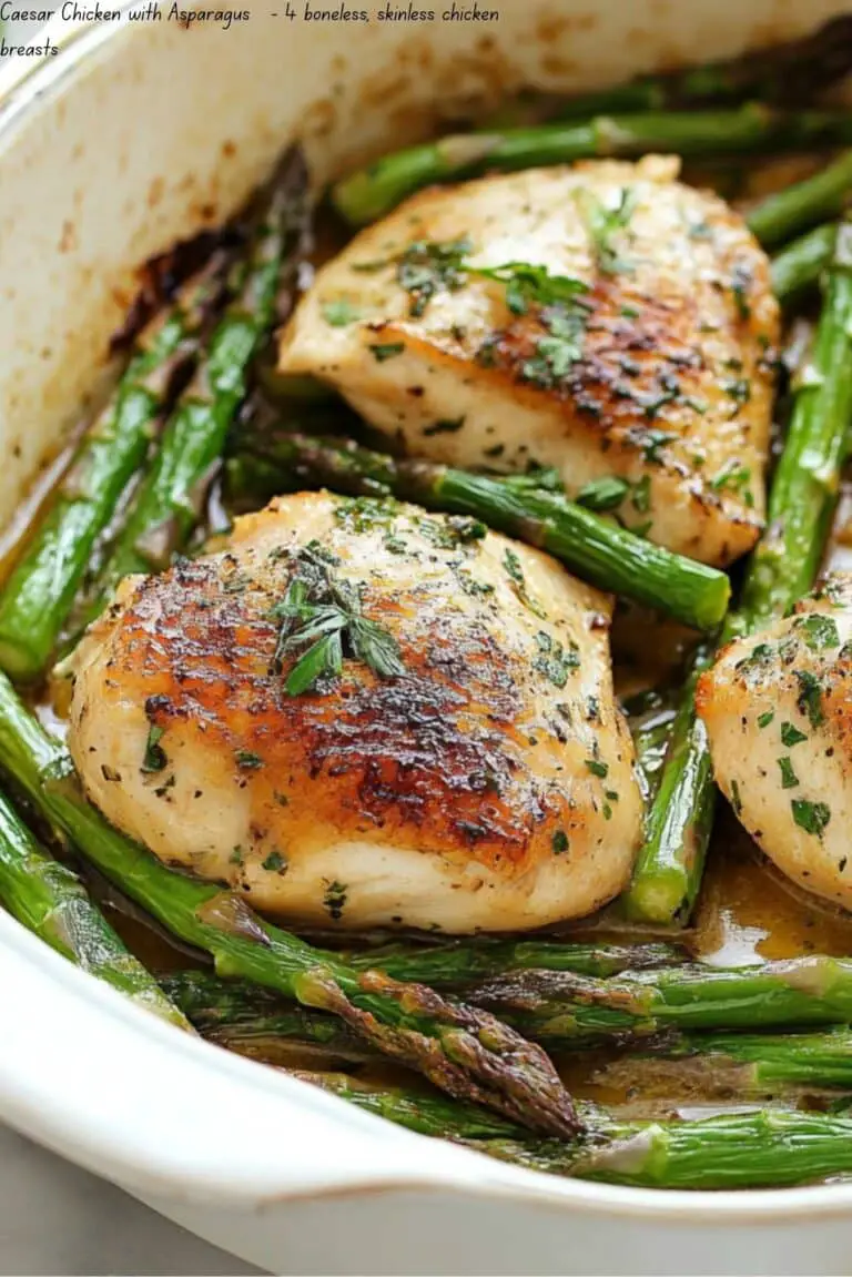 Caesar Chicken with Asparagus