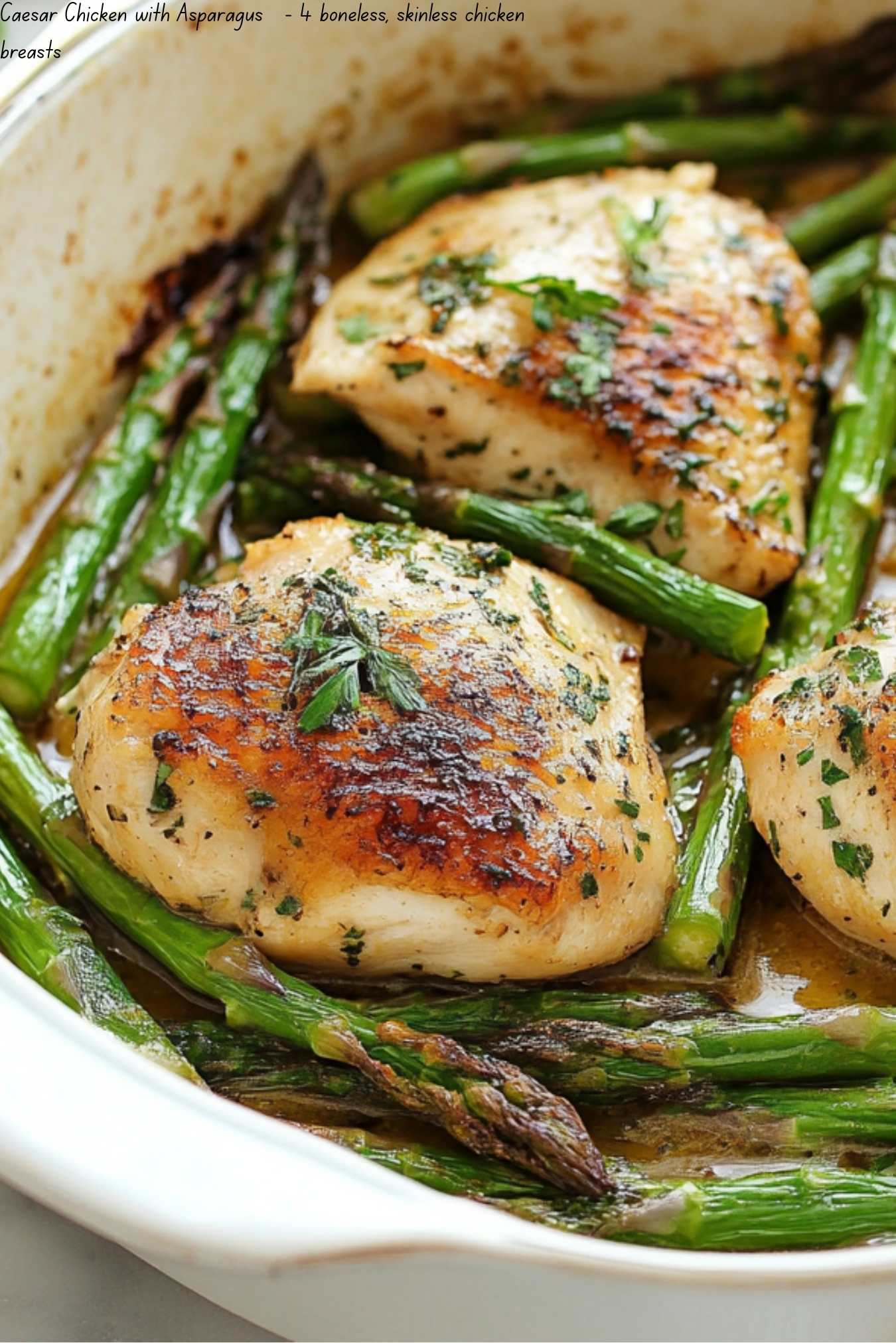 Caesar Chicken with Asparagus