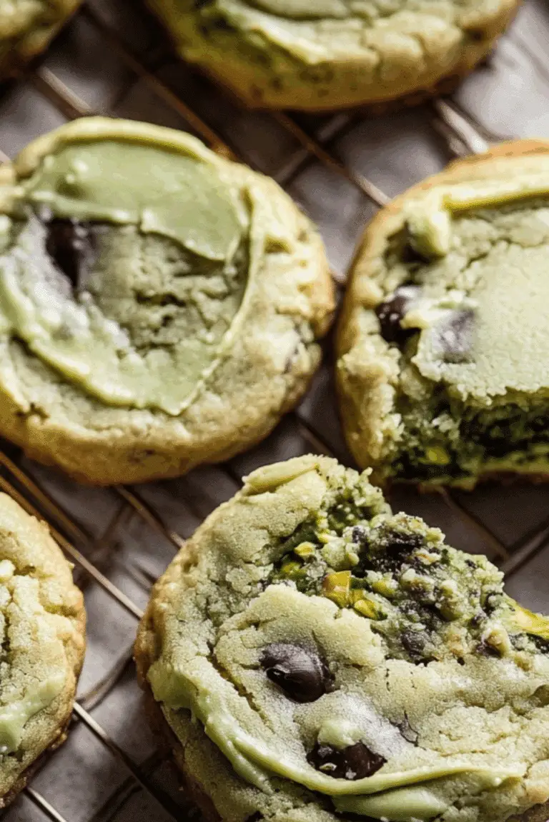 Pistachio Cream Chocolate Chip Cookies