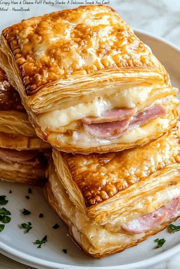 Crispy Ham & Cheese Puff Pastry Stacks: A Delicious Snack You Can’t Miss! – NewsBreak
