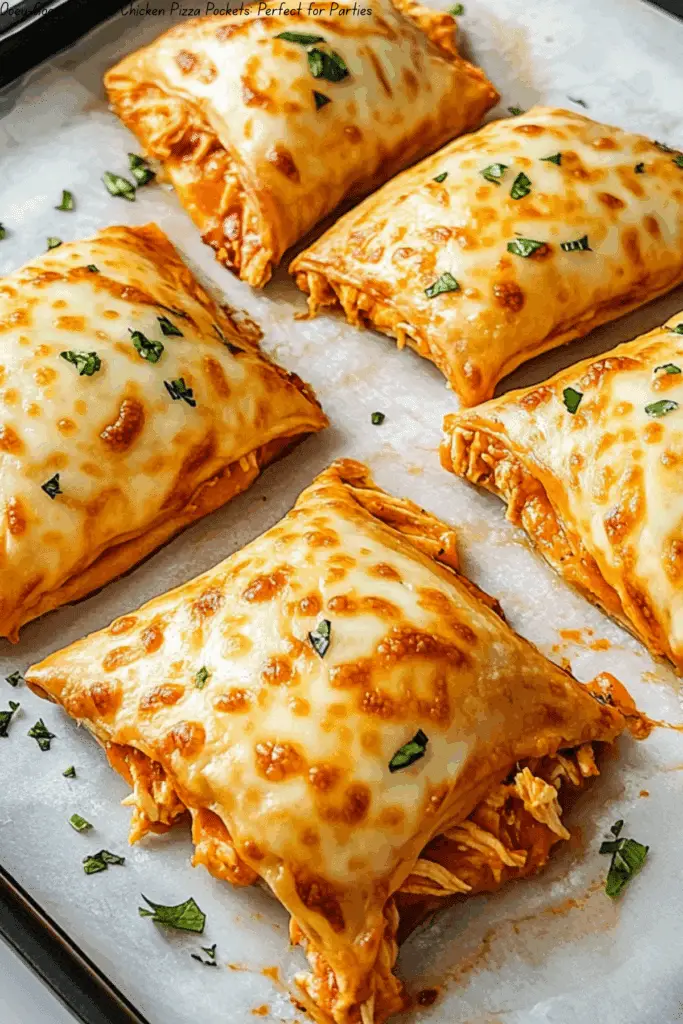 Ooey-Gooey Buffalo Chicken Pizza Pockets: Perfect for Parties