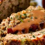 Turkey Stuffing Meatloaf has all of the delicious flavors of your favorite Thanksgiving stuffing in meatloaf form!