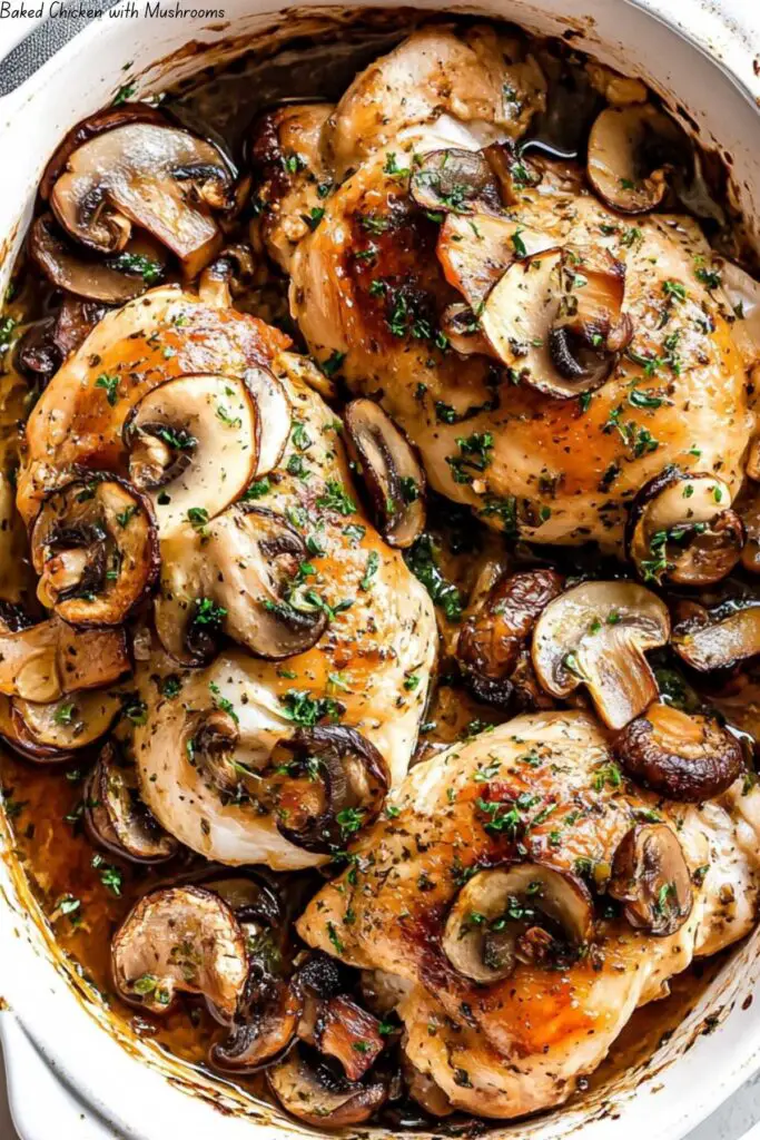 Baked Chicken with Mushrooms